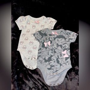 Disney baby Minnie Mouse short sleeve onesies